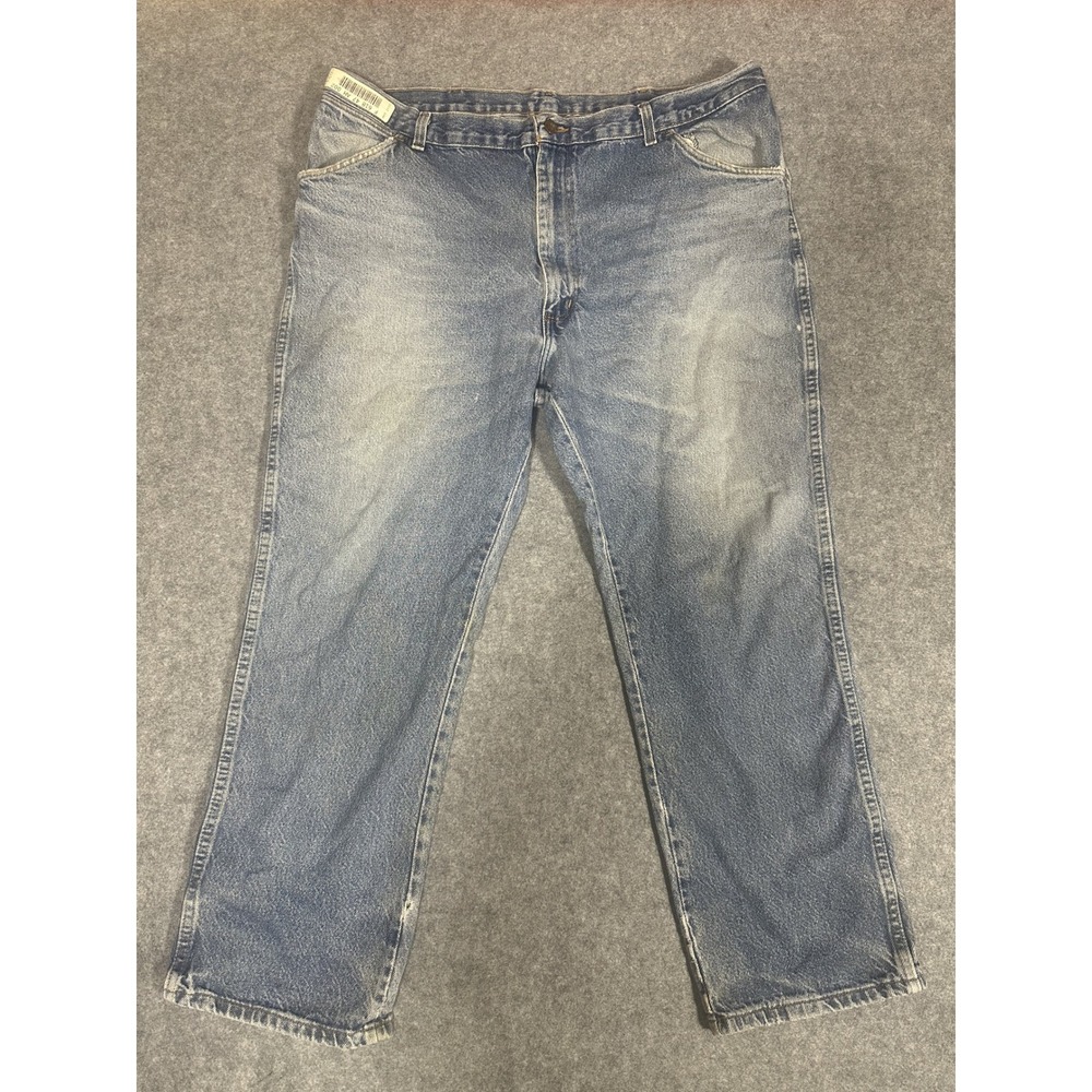 Wrangler Relaxed Fit Jeans 42x29 Blue Faded 100% Cotton